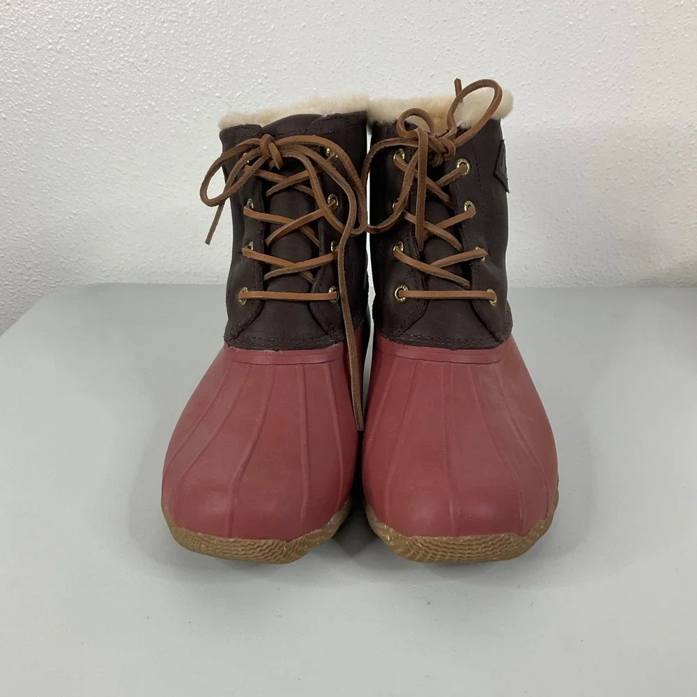 Sperry Pink Rubber‎ Boots Size 8